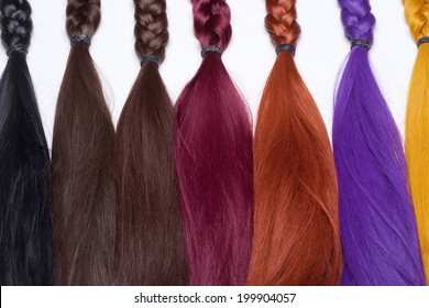 Artificial Hair Used For Production Of Wigs And Extensions