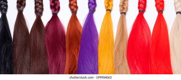 Artificial Hair Used For Production Of Wigs And Extensions