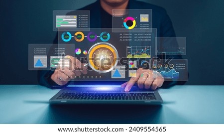 Artificial Intelligence AI data tech analytics for kpi accounting big complex business, technology algorithm system software website tool write command prompt digital internet support chart analysis