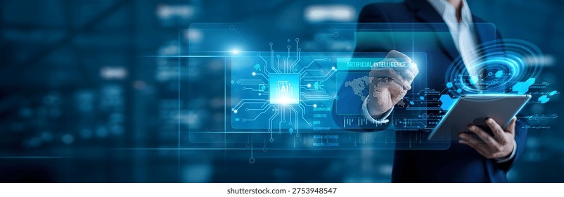 Artificial Intelligence (AI) is a tech industry field. A data scientist analyzes complex data to train models, enabling machines to learn, reason, and make predictions.