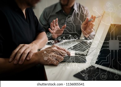 Artificial Intelligence (AI),machine learning with data mining technology on virtual dachboard.Business team meeting. Photo professional investor working new start up project. Finance task. - Shutterstock ID 1136005541