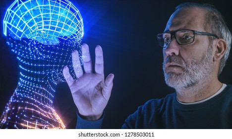 artificial intelligence brain simulation - deep learning Ai concept - - Powered by Shutterstock - Get 15% off with code: PIKWIZARD15