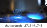 Artificial Intelligence Brain Visualization Emerging from Digital Tablet Interface.