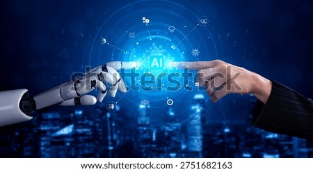Artificial intelligence at the center of a connected ecosystem enabling automation, analytics, cloud computing and smart services. Corpus