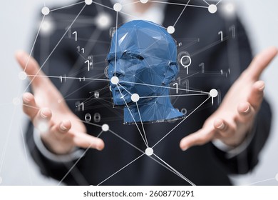 Artificial Intelligence concept. Creative brain concept 