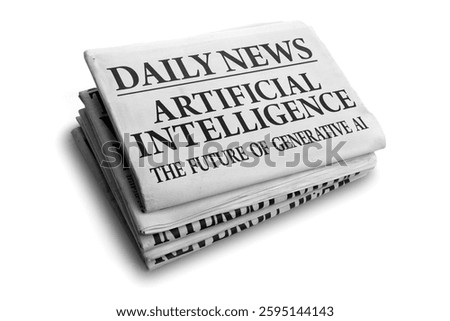 Artificial Intelligence the future of generative ai daily news newspaper headline
