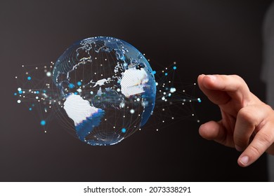 Artificial intelligence and future technology background, intern