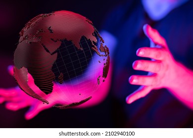 Artificial intelligence and future technology background, intern