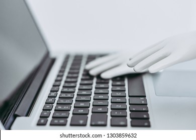 Artificial intelligence hand type on keyboard