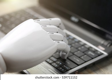 Artificial Intelligence Hand Type On Keyboard