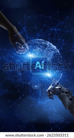 Artificial Intelligence Integration Highlighted on Digital Globe.