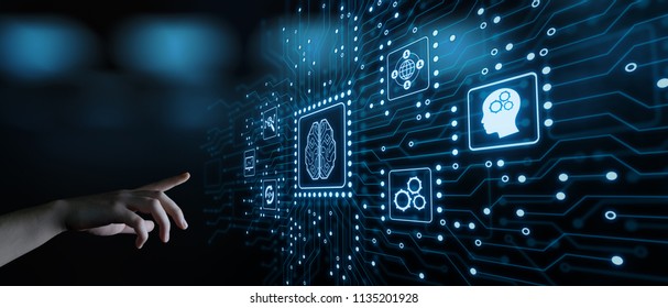 Artificial intelligence Machine Learning Business Internet Technology Concept. - Shutterstock ID 1135201928