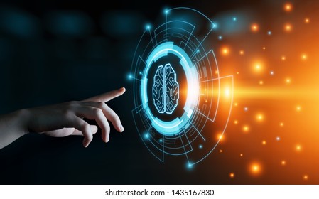 Artificial intelligence Machine Learning Business Internet Technology Concept.