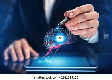 Artificial Intelligence and Machine Learning technology concept. Neural network