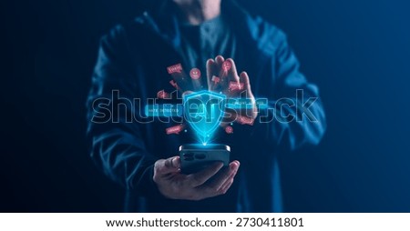 Artificial intelligence moderation system blocking hate speech and toxic content on a smartphone interface, representing online safety, automated content control, and digital platform protection.