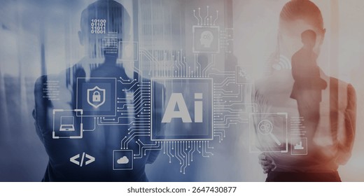 Artificial Intelligence Processor Concept. AI Big Data Array. Innovation concept 2025.