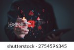 Artificial intelligence security expert analyzes digital code errors, binary data patterns, potential cyber threats within complex software systems, ensuring advanced safety measures, protecting