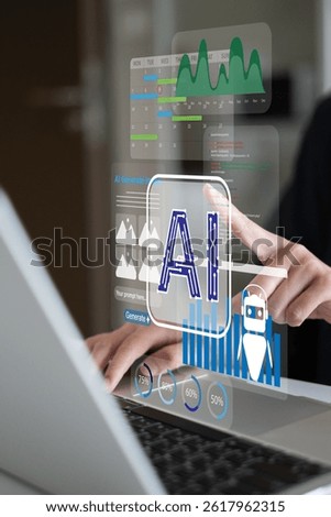 Artificial intelligence technology ai digital innovation image generation chatbot business dashboard data analysis marketing innovation network assistance automation system software machine learning