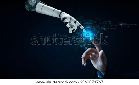 Artificial intelligence technology concept with AI text on electronic circuit board. which is talking about digital transformation, business, modern technology and synchronized network connection.