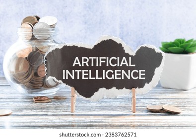 Artificial Intelligence technology concept with text AI made of electronic circuit board with microchip above planet Earth with connected network, data exchange and computing, elements from NASA - Powered by Shutterstock - Get 15% off with code: PIKWIZARD15