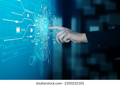 Artificial intelligence Technology Digital, technology access, Data transformation, Next generation and innovation, AI machine, Tech screen touch, artificial intelligence technology, Lab.