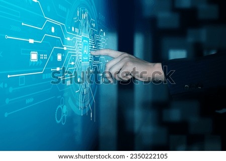 Artificial intelligence Technology Digital, technology access, Data transformation, Next generation and innovation, AI machine, Tech screen touch, artificial intelligence technology, Lab.