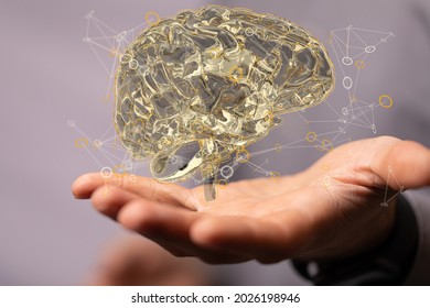 Artificial intelligence. Technology web background. Virtual concept