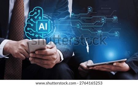 Artificial intelligence using AI neural processing and circuit to transform AI data into actionable output by smart automated AI reasoning science. Future of cognitive tech deep learning NPU. Corpus