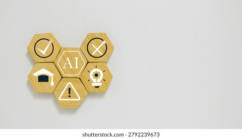 Artificial Intelligence Validation and Quality Assurance Concept with Education, Innovation and daily life use concept on paper background.