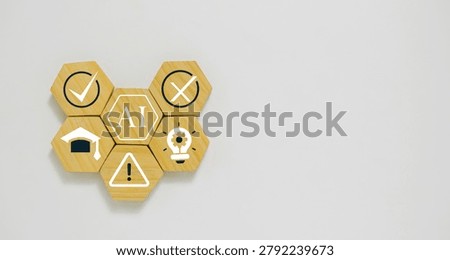 Artificial Intelligence Validation and Quality Assurance Concept with Education, Innovation and daily life use concept on paper background.