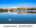 Artificial lake at Flagpole Park and National Museum of Tajikistan. It is a museum in Dushanbe, the capital city of Tajikistan.