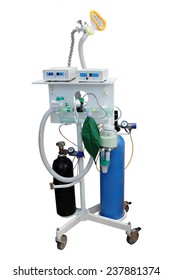 artificial respirating unit isolated under the white background