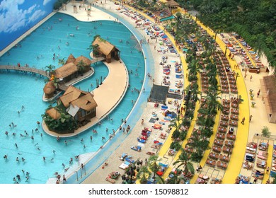 Artificial Tropical Beach, View From Above