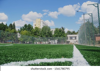 Artificial Turf Football Field, Synthetic Grass, Background