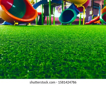 Artificial turf  Green field playground