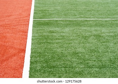 Artificial Turf on a Sports Field