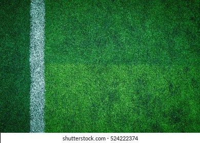 Artificial Turf Of Soccer Football Field