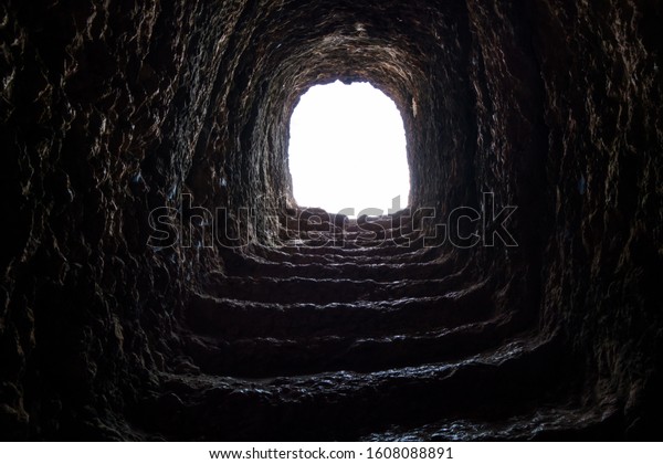 Artificial Underground Tunnel 14 Steps Ancient Stock Photo (Edit Now ...