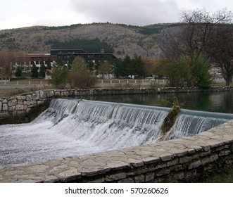Artificial waterfall in Livno, Bosnia and Herzegovina