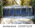 An artificial waterfall on a stream