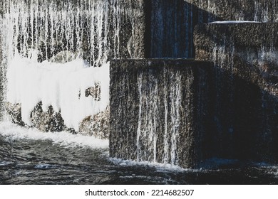 Artificial Waterfall In The Park