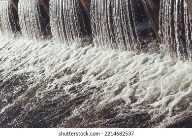 Artificial Waterfall In The Park