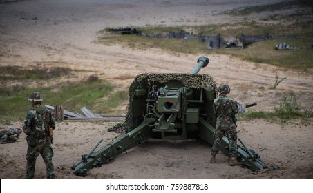 Artillery Cannon Ready To Fire.