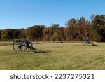 Artillery at the Chancellorsville national battlefield park in Virginia 