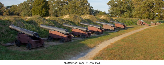 Artillery At The Yorktown Battlefield, Virginia