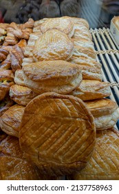 Artisan Baker And Pastry Chef. Detail Of Apple Turnover Pastries In A Bakery