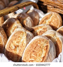 Artisan bread in basket