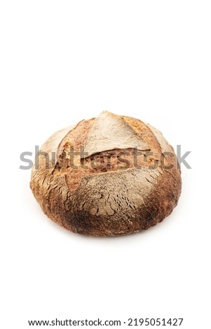 
artisan bread isolated on white background