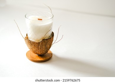 Artisan Candles. Candles Made With Their Own Hands. Coconut Candle. Short Candles. Candles For The House.