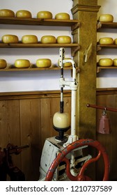 Artisan Edam Cheese, Detail Of Dutch Cheese Making